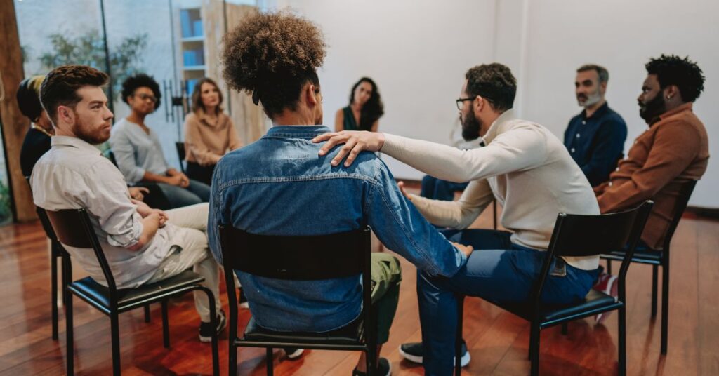 leading the team on mindfulness work meeting